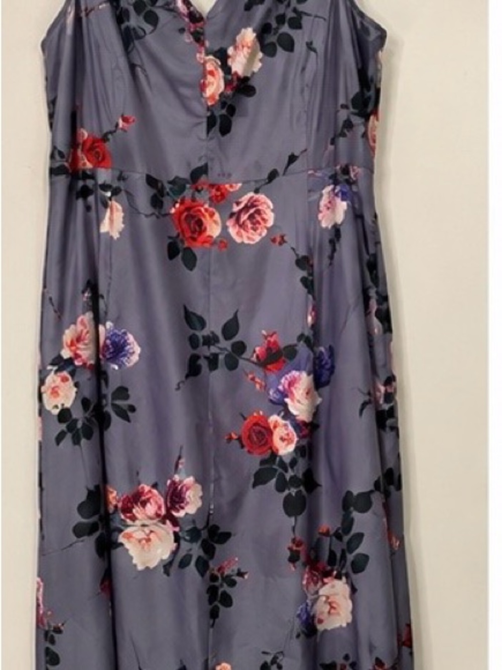 City Chic Maxi Floral Shadows Women's Lavender Floral A-Line Dress XXL